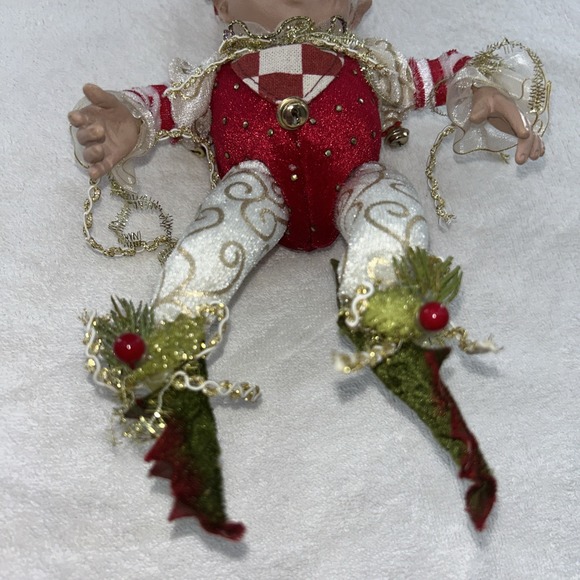 Mark Roberts Limited Edition Santa Elf Fairy Jester 13" Poseable Pixie Doll - Picture 4 of 8